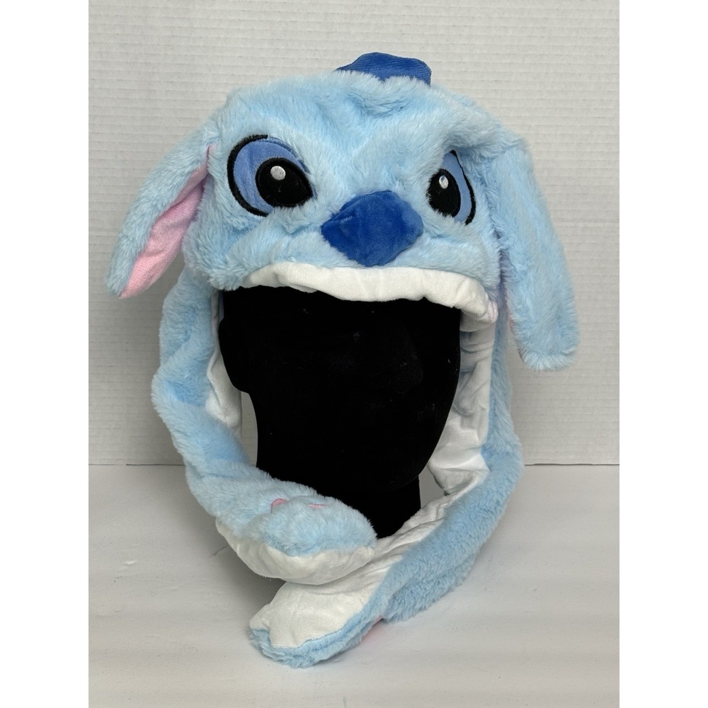 Disney Stitch Moving Ear Hat Plush Blue Floppy Ear Trapper Hat Kids Unisex